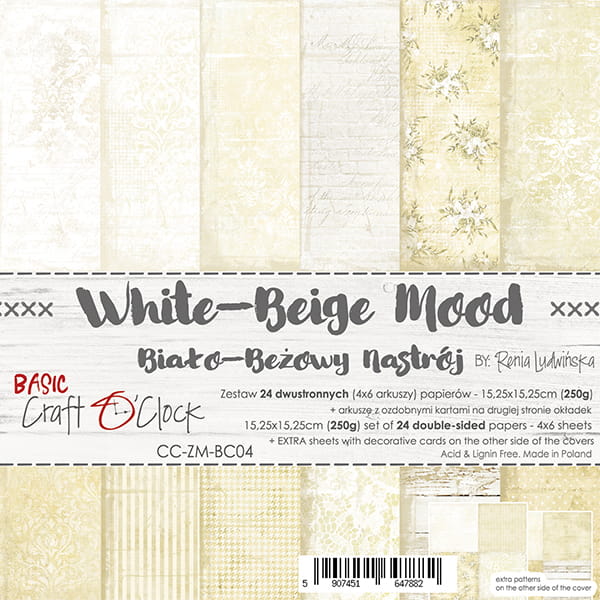 White Beige Mood 6"