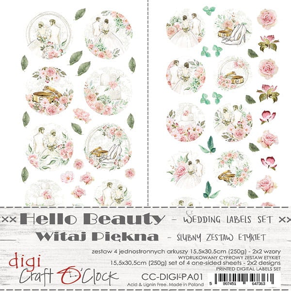 Hello beauty wedding labels