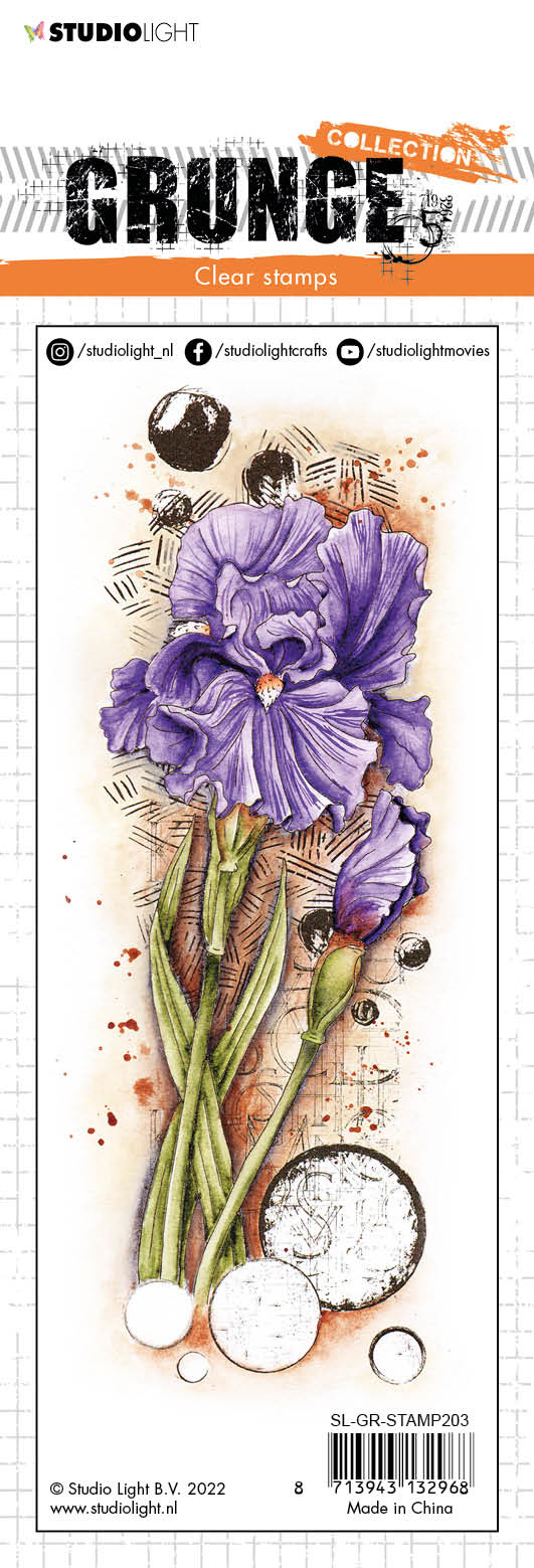 Grunge stamp Iris