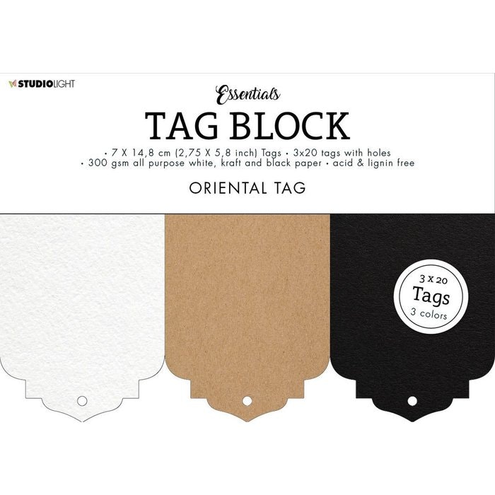 Studio Light • Essentials tag block Oriental nr.02