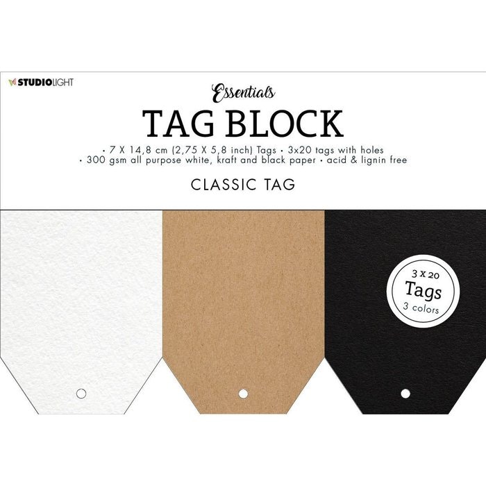 Studio Light • Essentials tag block Classic nr.01