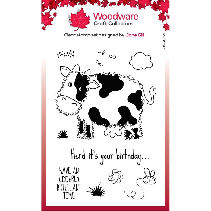 Fuzzie friends clear stamp Connie the coW