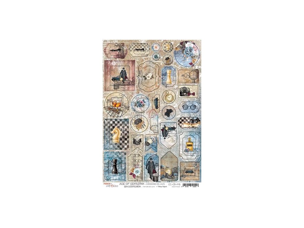 Chipboard diecuts Age of gentleman