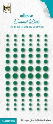 DOT006 Enamel dots grön