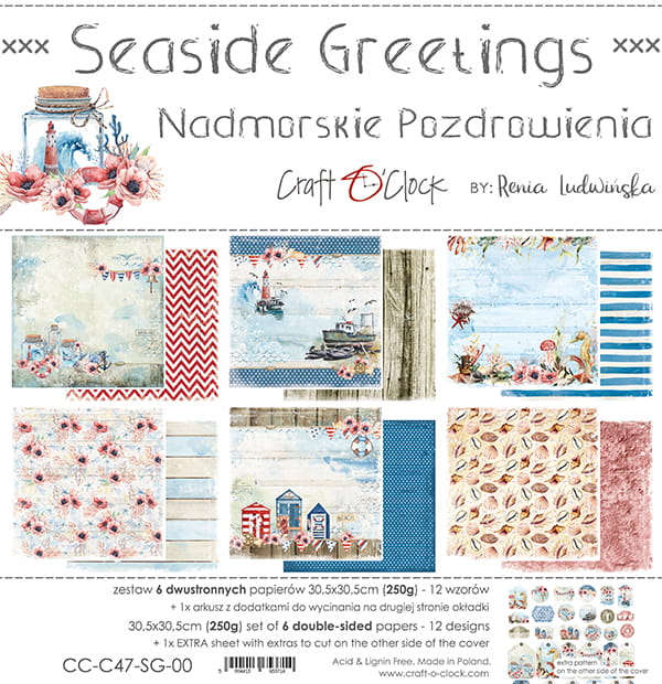 Seaside greetings 12x12