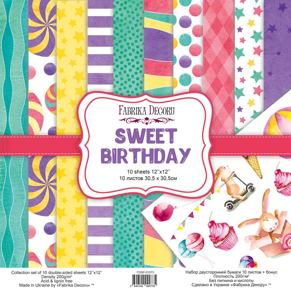 Sweet Birthday Paper Pads 12x12