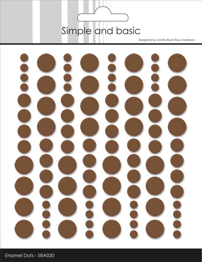 SBA020 Enamel Dots Chocolate brown
