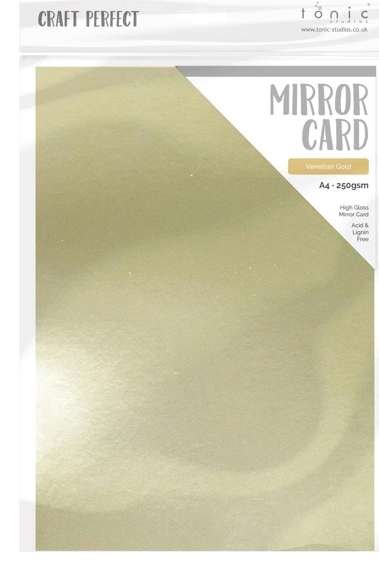 Mirror Card High Gloss - Venetian gold A4