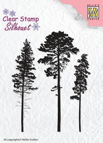 Nellie‘s Choice Silhouette Clear Stamps 3 Pinetrees