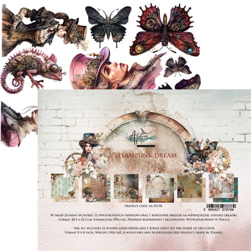 Steampunk dream paperpad 8*8