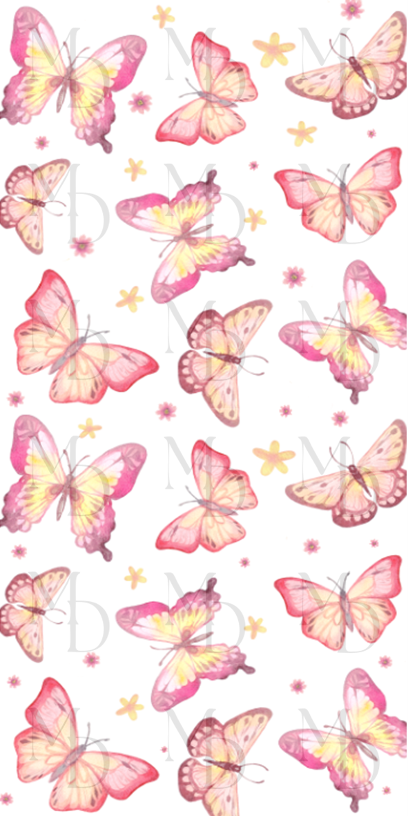 Rosalila fjärilar slimcard