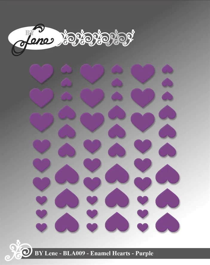 Enamel Hearts "Purple BLA009