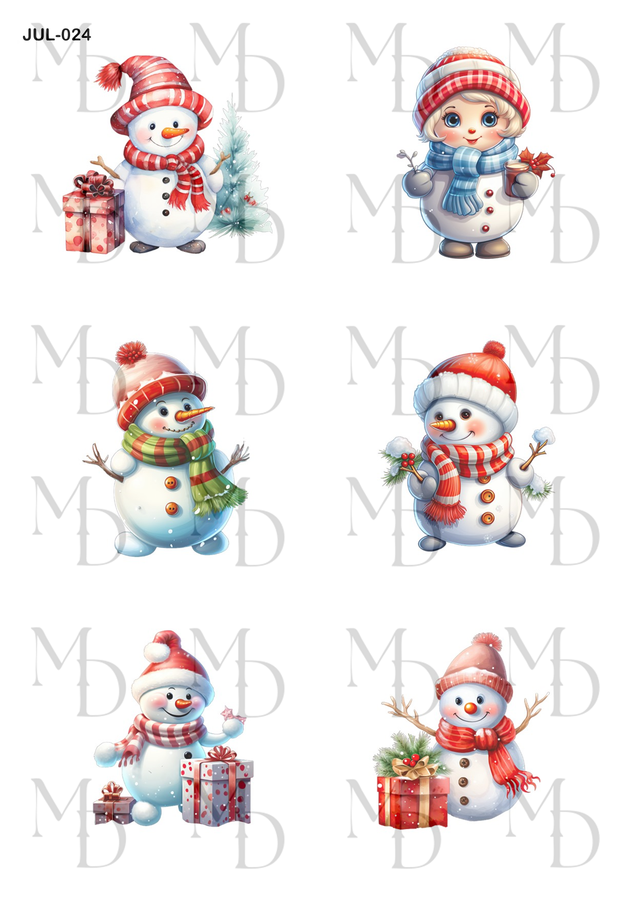 JUL-042-MD snöfigurer 01
