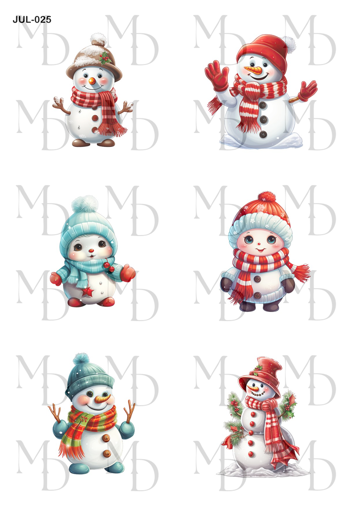 JUL-043-MD snöfigurer 02