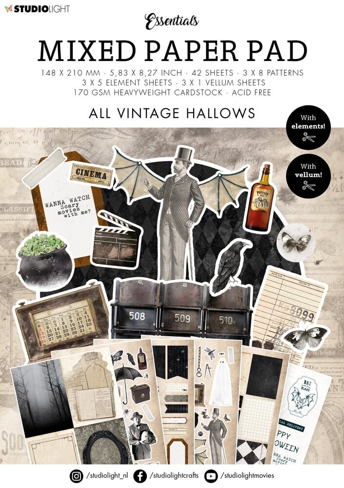All Vintage Hallows Essentials A5 Mixed Paper Pad