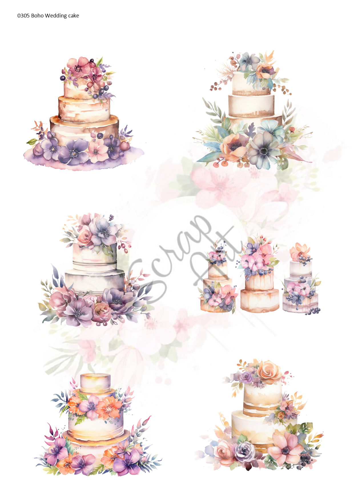 0305 Boho wedding cakes