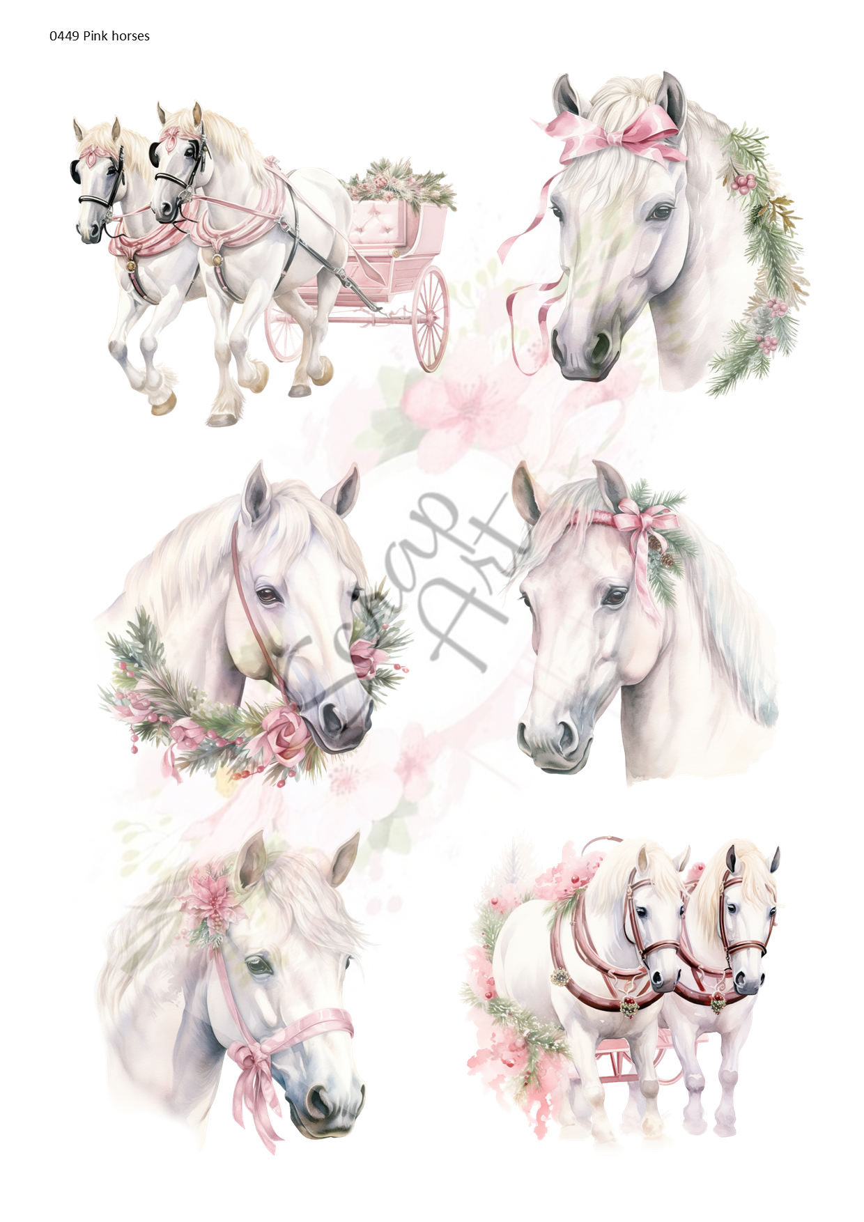 0449 Pink horses