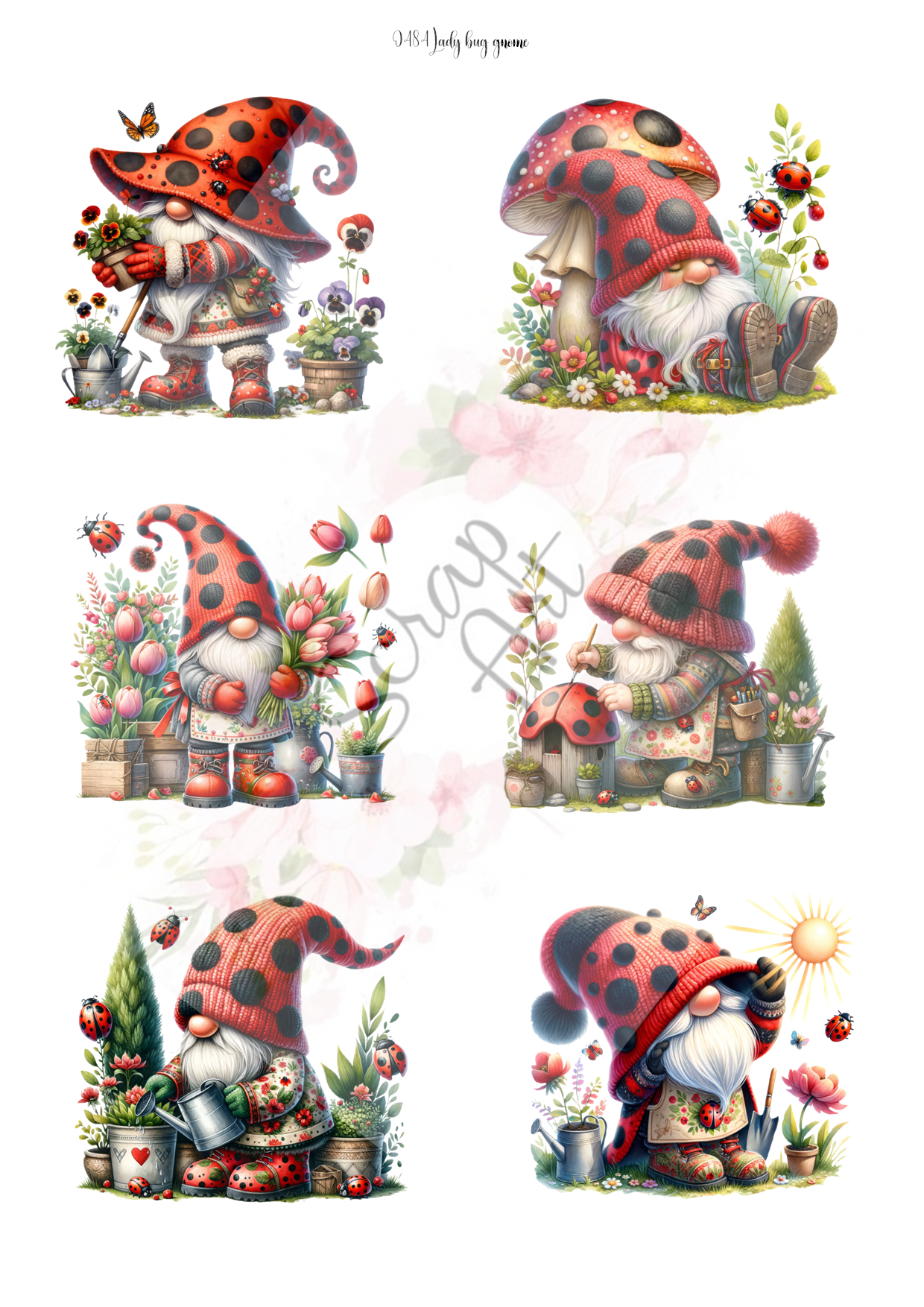 0484  Ladybug Gnome