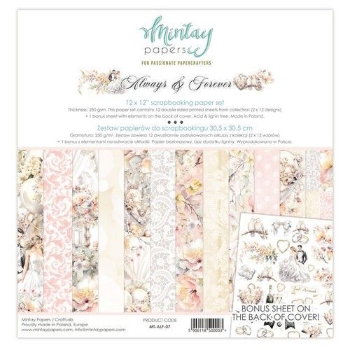 Mintay 12 x 12 Paper Set - Always & Forever