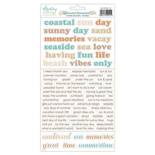 Paper Stickers - Coastal Memories - Words