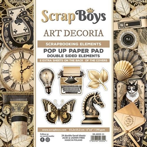 Scrapboys POP UP Paperpad Art Decoria