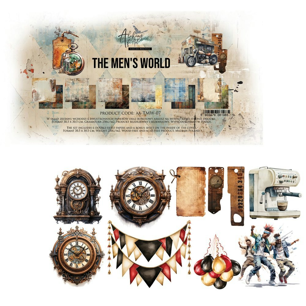 The Men's World AA-TMW-07   12x12 paper pad Alchemy of Art