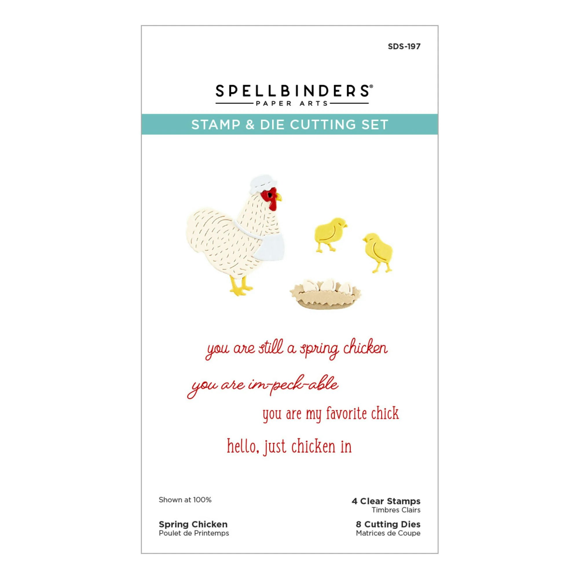 Spellbinders Spring Chicken Clear Stamp & Die Set