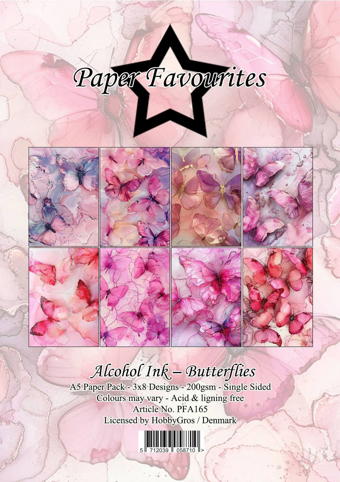Alcohol Ink Butterflies A5 Paper Pad