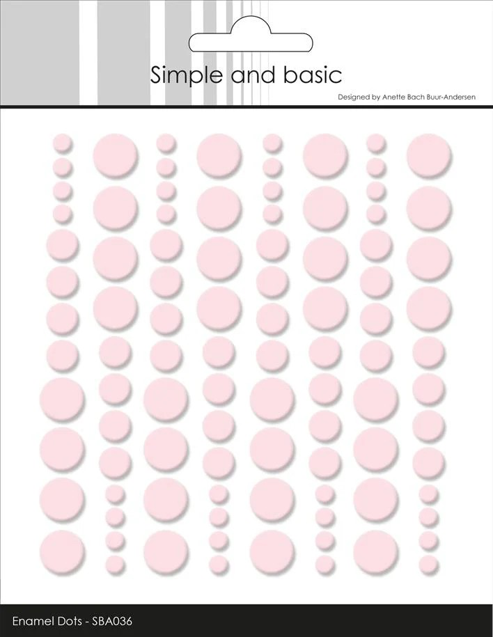 Enamel dots Light pink 036