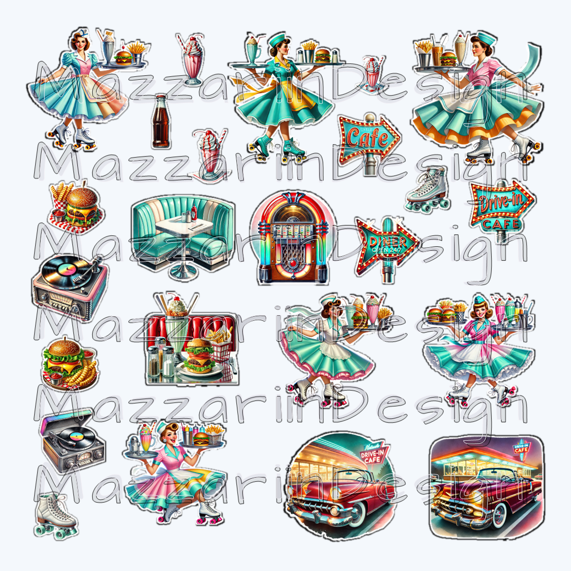 50s Diner diecuts