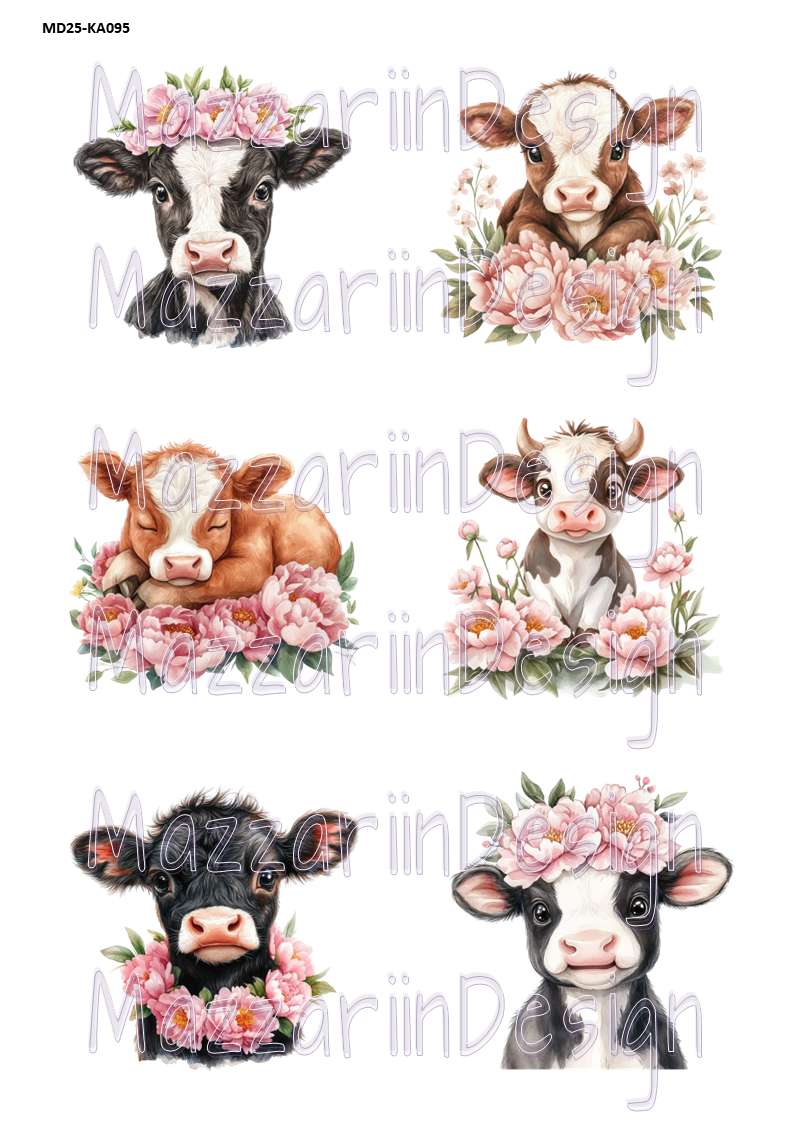 KA094 Kalvar och blommor