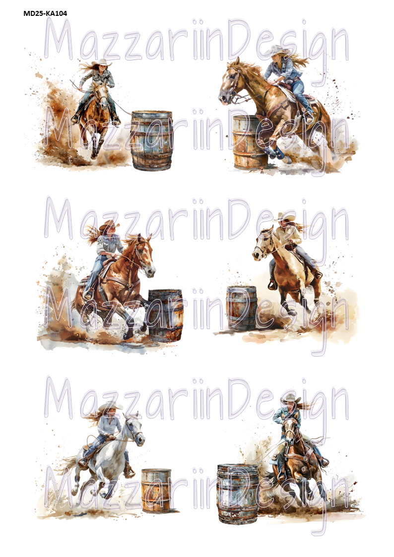 KA104 Western Barrel Riding