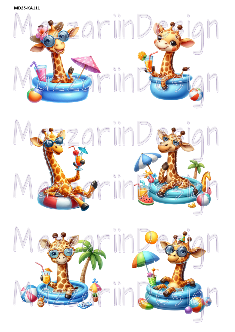 KA111 Giraff i badet