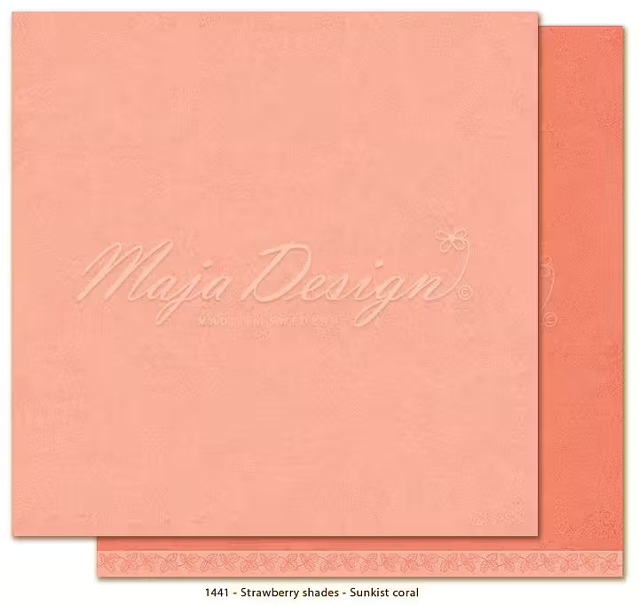 Maja Design - Monochromes - Strawberry Thief - Sunkist Coral