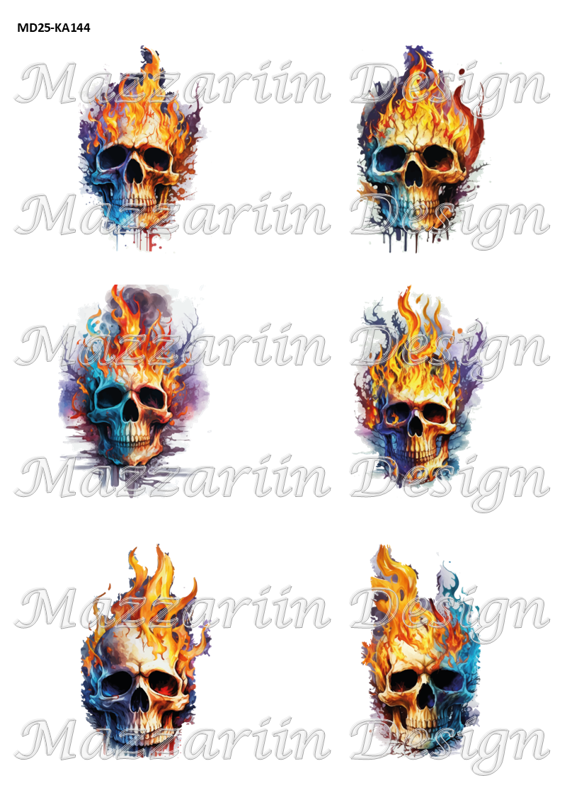 KA144 Burning skull