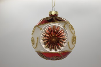 Julekule, retro rød