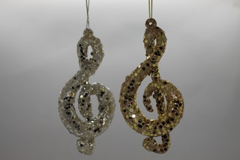 G-nøkkel, juletrepynt, 2 pk