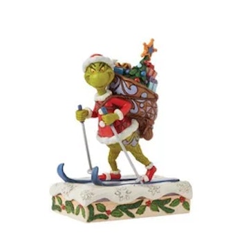 Grinch på ski med en sekk med gaver og tre (Utgående)