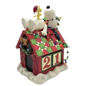 Snoopy og Woodstock med nedtelling til jul