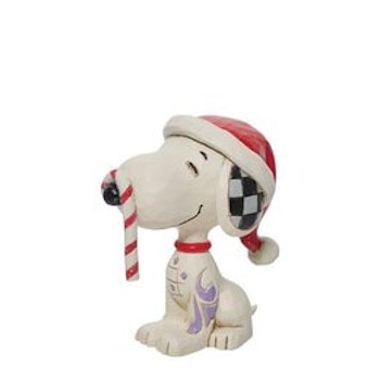 Snoopy med en godteristang.