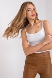 Basic Ärmlös Topp, Vit, Made in EU, BFG