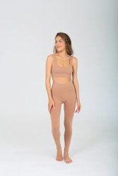 Damen-Trainingsleggings | Rosa-Braun | Sia Wear