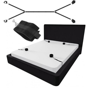 Bed bondage set with foot & handcuffs
