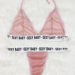 Bikini Set med text SEXY BABY