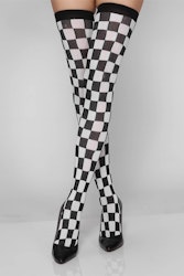 Bas, Plaid, Noir & Blanc & Sexy - Hot Woman Clothes