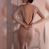 Sexy Long Sleeve Bodycon Dress With Zipper from Back