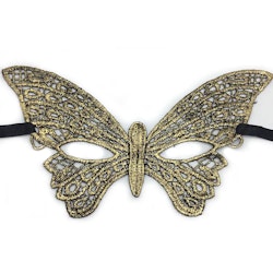 Masquerade Mask Yellow and Black butterfly