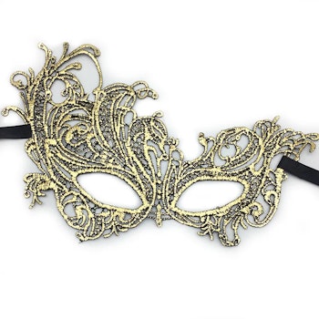 Masquerade Mask with Feather - Magic at Events