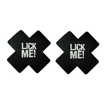 Nipple Sticker "LICK ME" X - Black & White