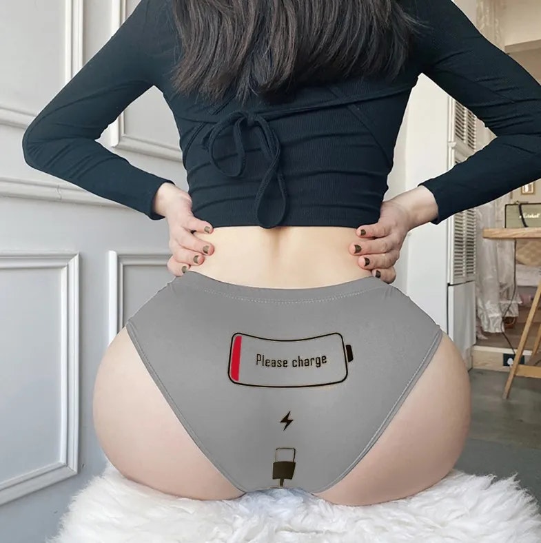 "Please Charge" Women's Panties with sexy text and pattern